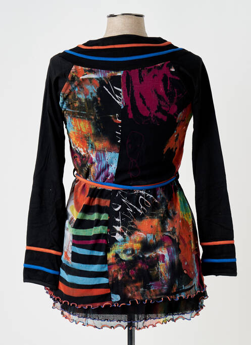 Tunique manches longues imprimé fantaisie noir S.QUISE femme