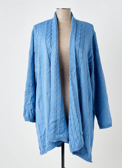 Gilet manches longues bleu DUGER pour femme