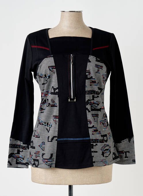 T-shirt noir L.S MODE pour femme