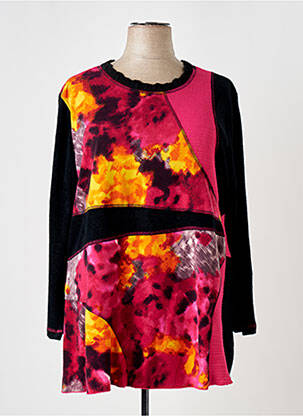 Pull tunique stretch manches longues noir S.QUISE femme