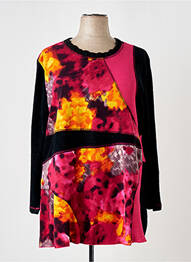 Pull tunique stretch manches longues noir S.QUISE femme