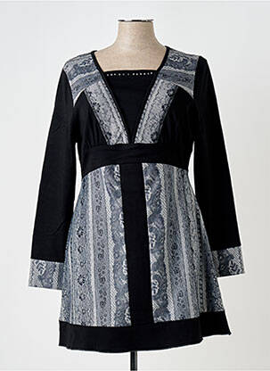 Tunique manches longues imprimé fantaisie noir S.QUISE femme
