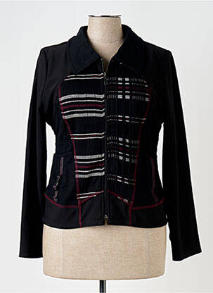 Veste casual col chemisier noir S.QUISE femme
