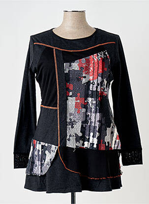 Tunique manches longues col rond gris L.S MODE femme