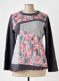Pull tissage chiné manches longues gris S.QUISE femme