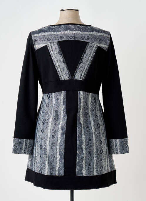 Tunique manches longues imprimé fantaisie noir S.QUISE femme
