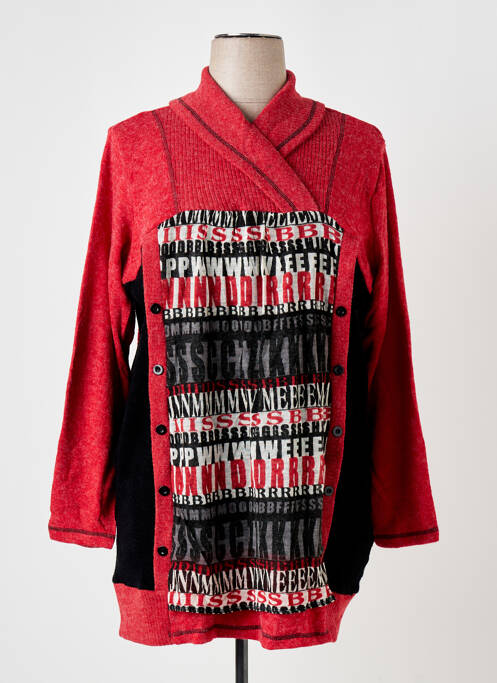 Pull tunique rouge S.QUISE femme