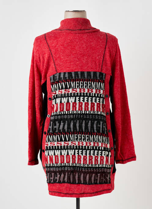 Pull tunique rouge S.QUISE femme