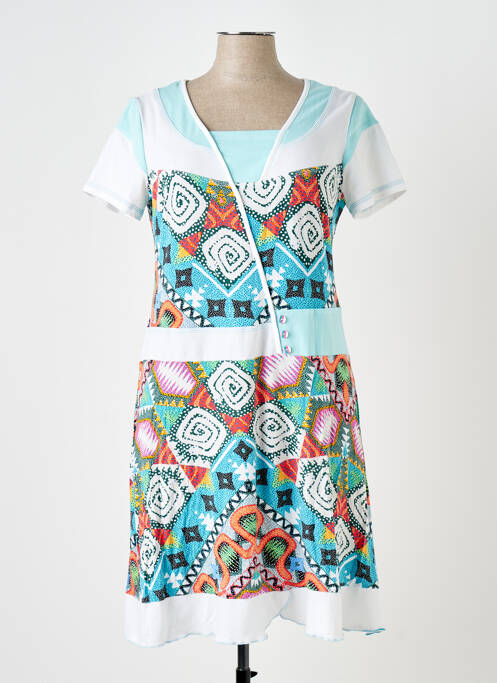 Robe mi-longue bleu S.QUISE pour femme