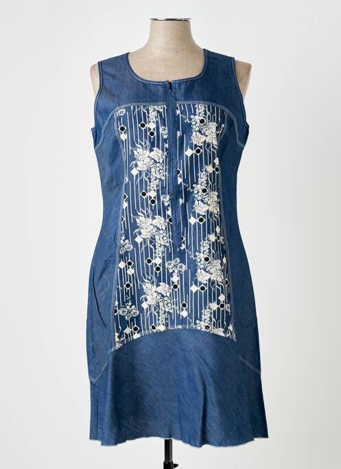 Robe mi-longue bleu S.QUISE pour femme