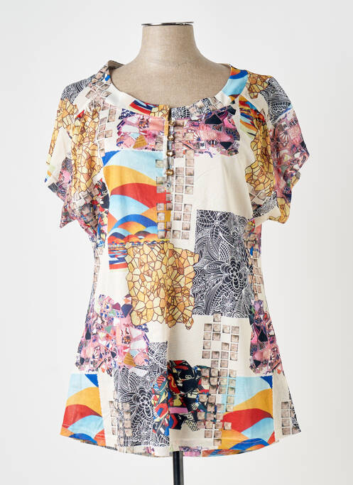 Tunique manches courtes beige S.QUISE pour femme