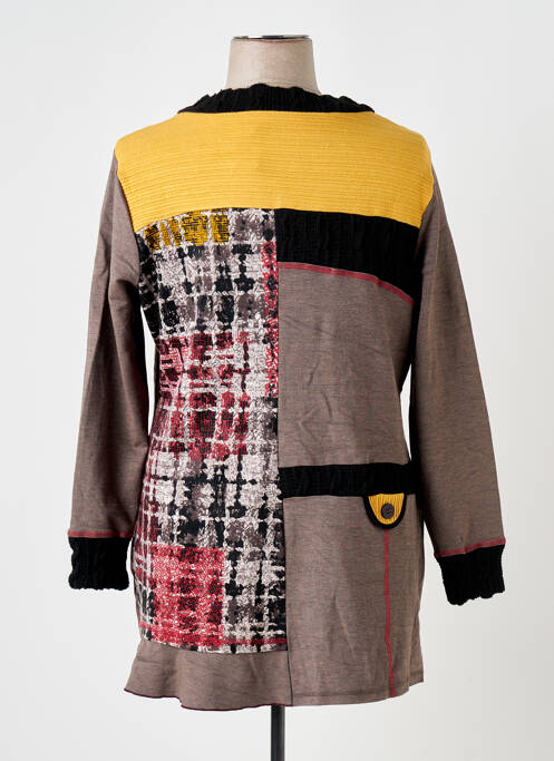 Tunique manches longues marron S.QUISE pour femme