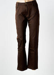 Pantalon droit stretch taille normale marron X-MAX femme