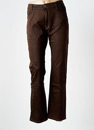 Pantalon droit stretch taille normale marron X-MAX femme