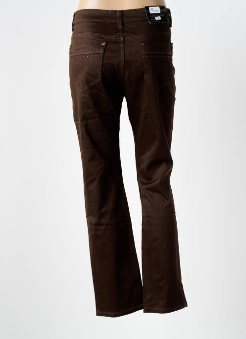 Pantalon droit stretch taille normale marron X-MAX femme