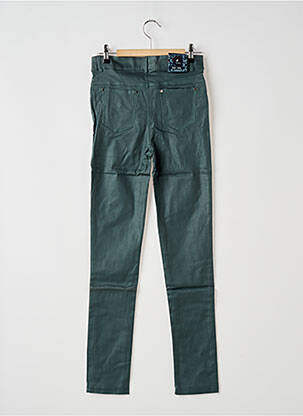 Pantalon slim tissage enduit taille normale vert X-MAX femme