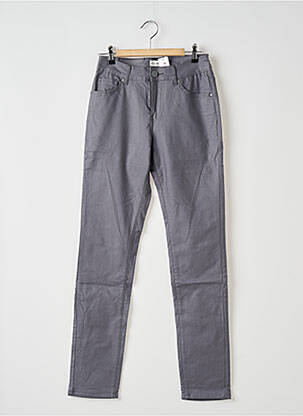 Pantalon slim tissage enduit taille normale gris S.QUISE femme