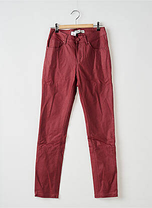 Pantalon slim tissage enduit taille normale rouge S.QUISE femme