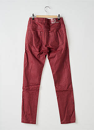 Pantalon slim tissage enduit taille normale rouge S.QUISE femme
