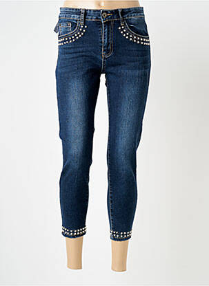 Pantacourt stretch taille normale bleu X-MAX femme