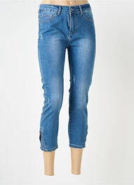Pantacourt stretch taille normale bleu X-MAX femme