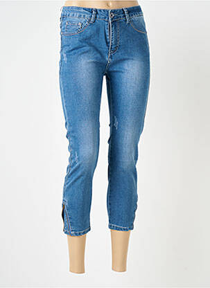 Pantacourt stretch taille normale bleu X-MAX femme