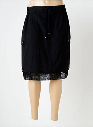 Jupe mi-longue coupe droite noir S.QUISE femme