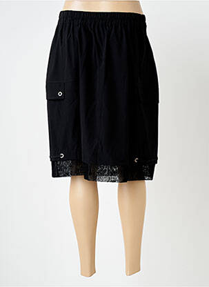 Jupe mi-longue coupe droite noir S.QUISE femme