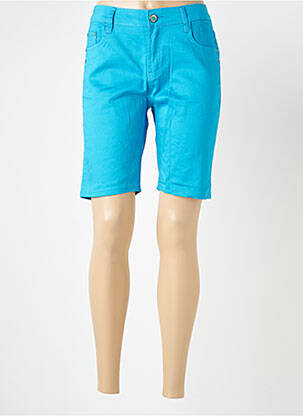 Bermuda tissage popeline taille normale bleu X-MAX femme