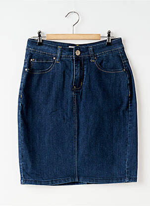 Jupe mi-longue bleu S.QUISE pour femme