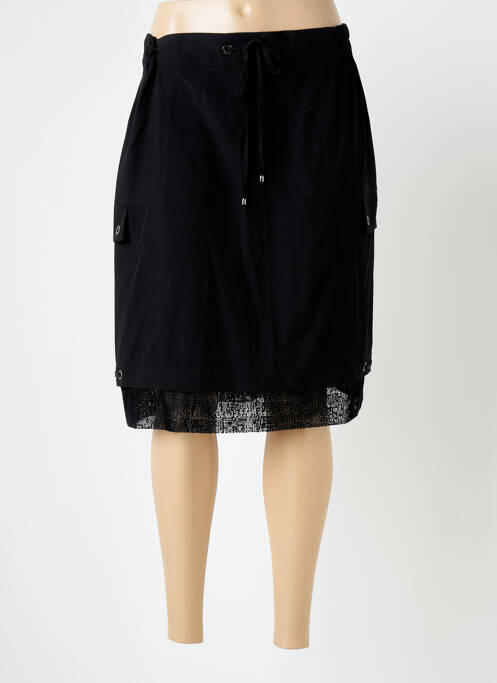 Jupe mi-longue noir S.QUISE pour femme