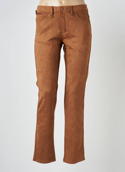 Pantalon slim marron S.QUISE pour femme