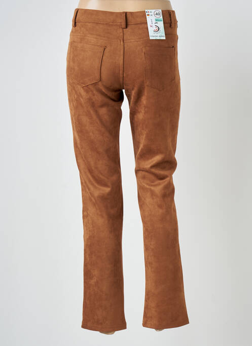 Pantalon slim marron S.QUISE pour femme