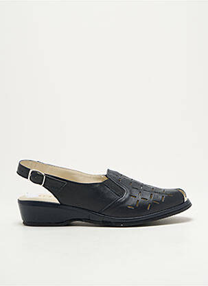 Sandales/nu pieds tissage satiné talon plat jusqu'à 3cm bleu ARTIKA SOFT femme