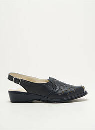 Sandales/nu pieds tissage satiné talon plat jusqu'à 3cm bleu ARTIKA SOFT femme