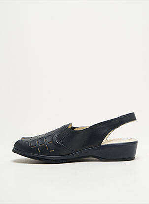 Sandales/nu pieds tissage satiné talon plat jusqu'à 3cm bleu ARTIKA SOFT femme
