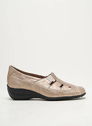 Chaussures de confort matière lisse talon de 4 à 6cm beige ARTIKA SOFT femme