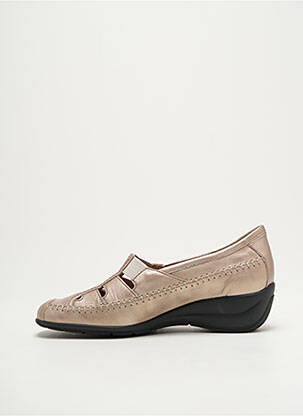 Chaussures de confort matière lisse talon de 4 à 6cm beige ARTIKA SOFT femme