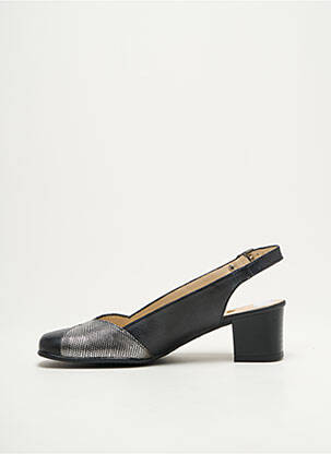 Escarpins tissage satiné talon de 4 à 6cm noir ARTIKA SOFT femme