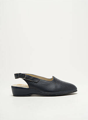 Sandales/nu pieds matière lisse talon plat jusqu'à 3cm bleu OMBELLE femme