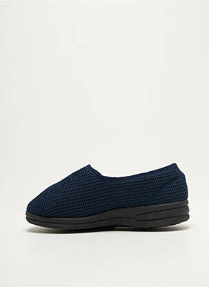 Chaussons/pantoufles tissage satiné talon plat jusqu'à 3cm bleu PODOWELL femme