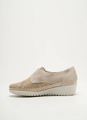 Chaussures de confort bout rond talon de 4 à 6cm beige ARIMA femme