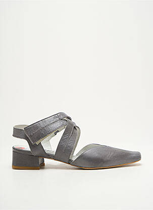Sandales/nu pieds matière lisse talon de 4 à 6cm gris AYAME femme