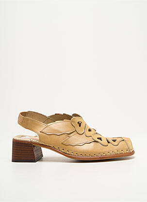 Sandales/nu pieds matière lisse talon de 4 à 6cm beige PIKOLINOS femme