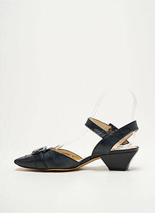 Sandales/nu pieds tissage satiné talon de 4 à 6cm noir FRANCE MODE femme