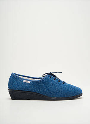 Chaussons/pantoufles fermeture lacets talon plat jusqu'à 3cm bleu GOES femme