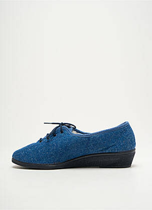Chaussons/pantoufles fermeture lacets talon plat jusqu'à 3cm bleu GOES femme
