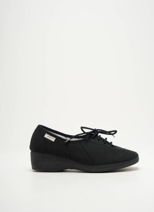 Chaussons/Pantoufles noir LA MAISON DE L'ESPADRILLE pour femme