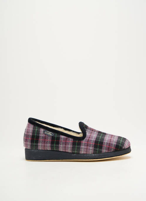 Chaussons/pantoufles bout rond talon plat jusqu'à 3cm violet SEMELFLEX femme