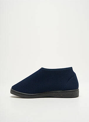 Chaussons/pantoufles fermeture scratch bout rond bleu FARGEOT unisexe
